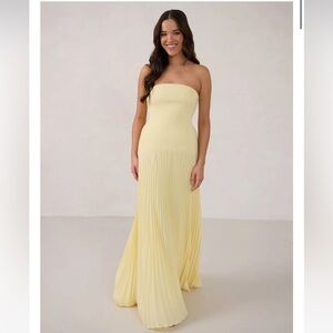 Park & Fifth Daphne Strapless Yellow Dress